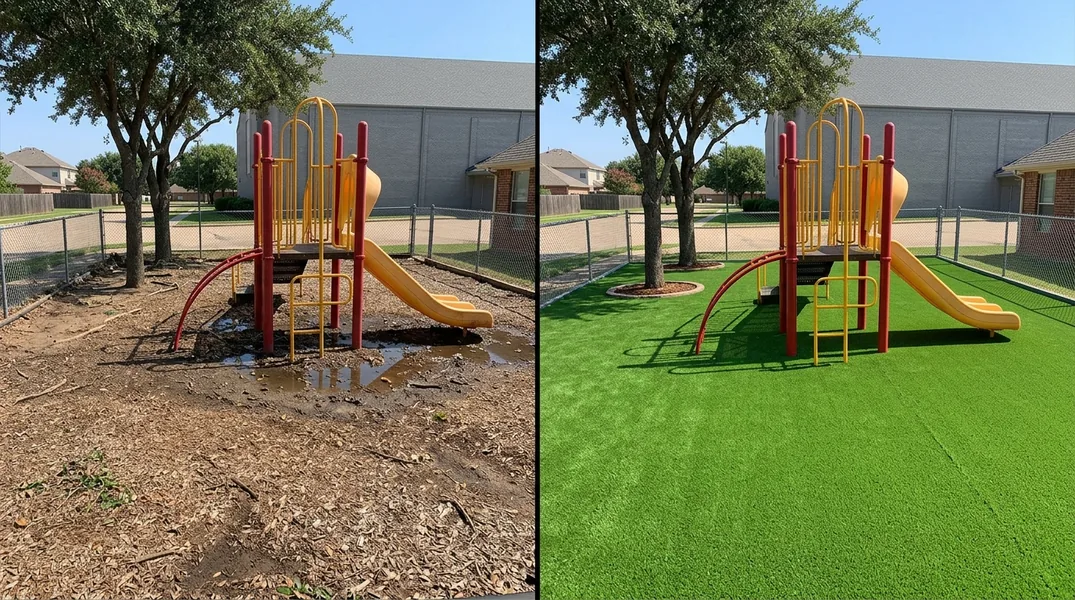 Result artificial grass installation in Fort Worth - Fort Worth Turf Installation